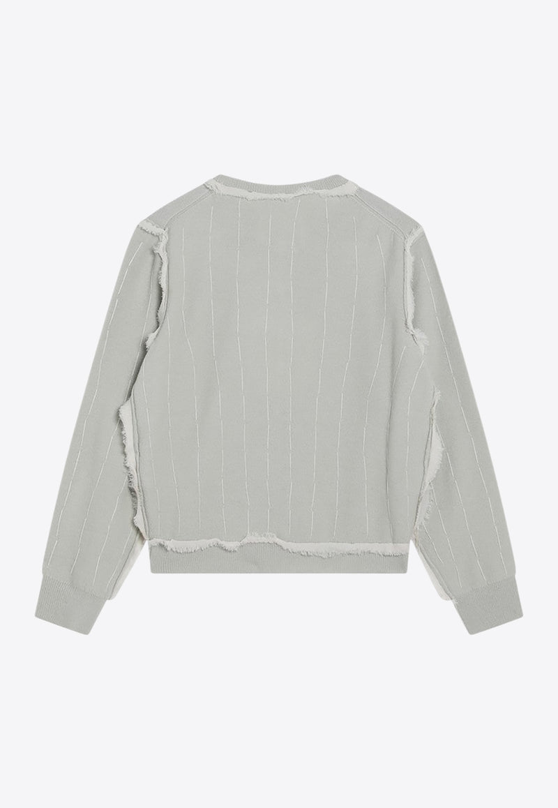 Maison Margiela Wool Cardigan with Embroidered-Inserts Green S51HP0022M13153/R_MARGI-688