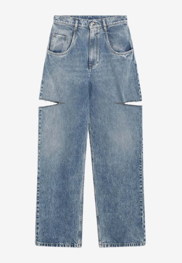 Maison Margiela Straight-Leg Jeans with Cut-Out Blue S51LA0051S30513/S_MARGI-470