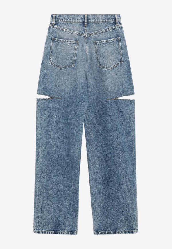 Maison Margiela Straight-Leg Jeans with Cut-Out Blue S51LA0051S30513/S_MARGI-470
