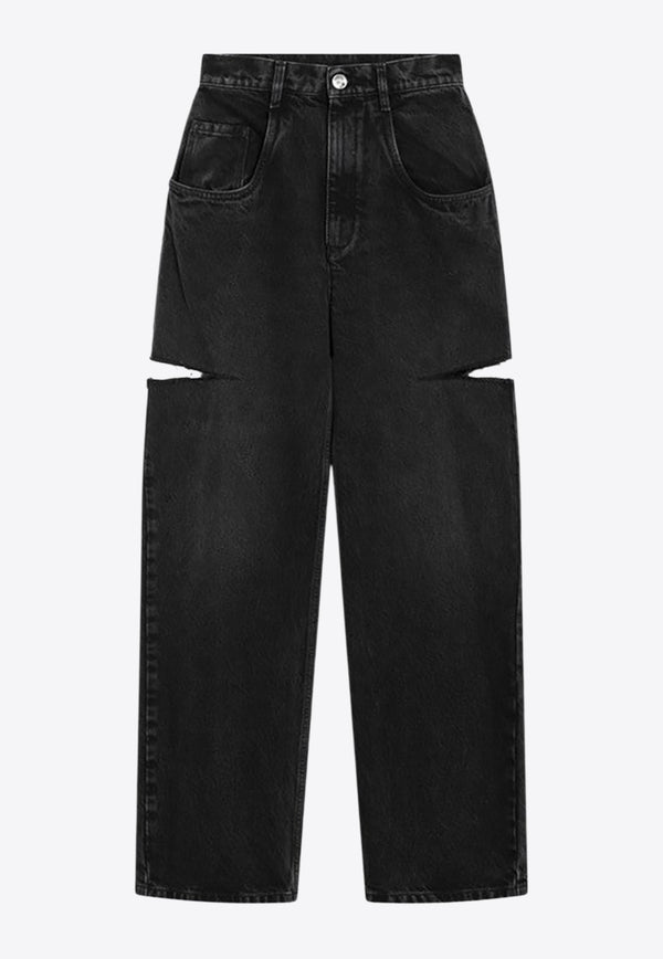 Maison Margiela Washed Jeans with Side-Rips Black S51LA0051S30743/R_MARGI-965