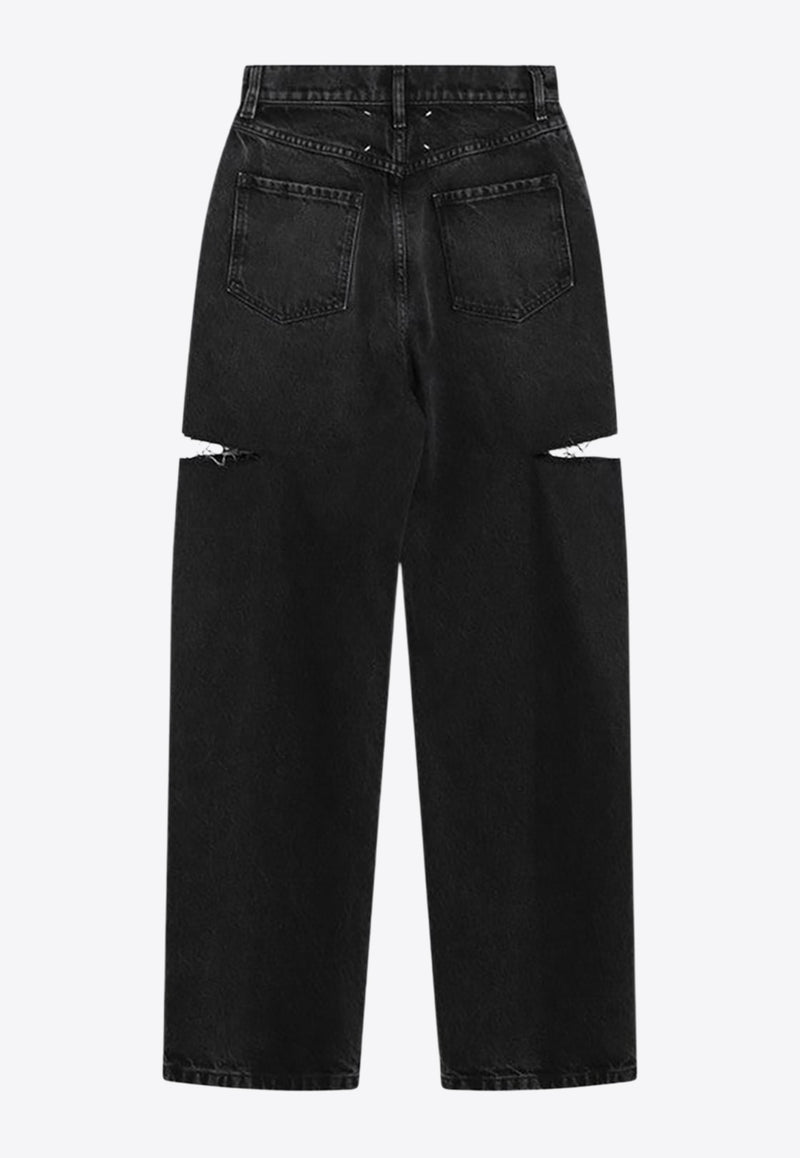 Maison Margiela Washed Jeans with Side-Rips Black S51LA0051S30743/R_MARGI-965