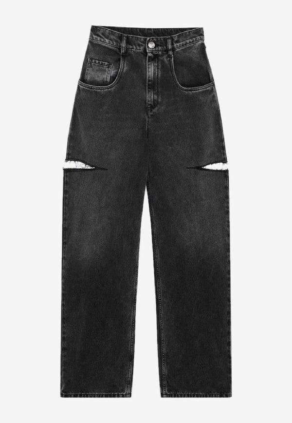 Maison Margiela Straight-Leg Jeans with Cut-Out Black S51LA0051S30743/S_MARGI-965
