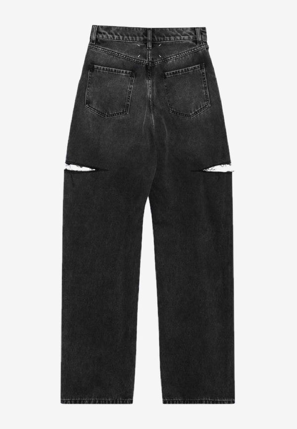 Maison Margiela Straight-Leg Jeans with Cut-Out Black S51LA0051S30743/S_MARGI-965