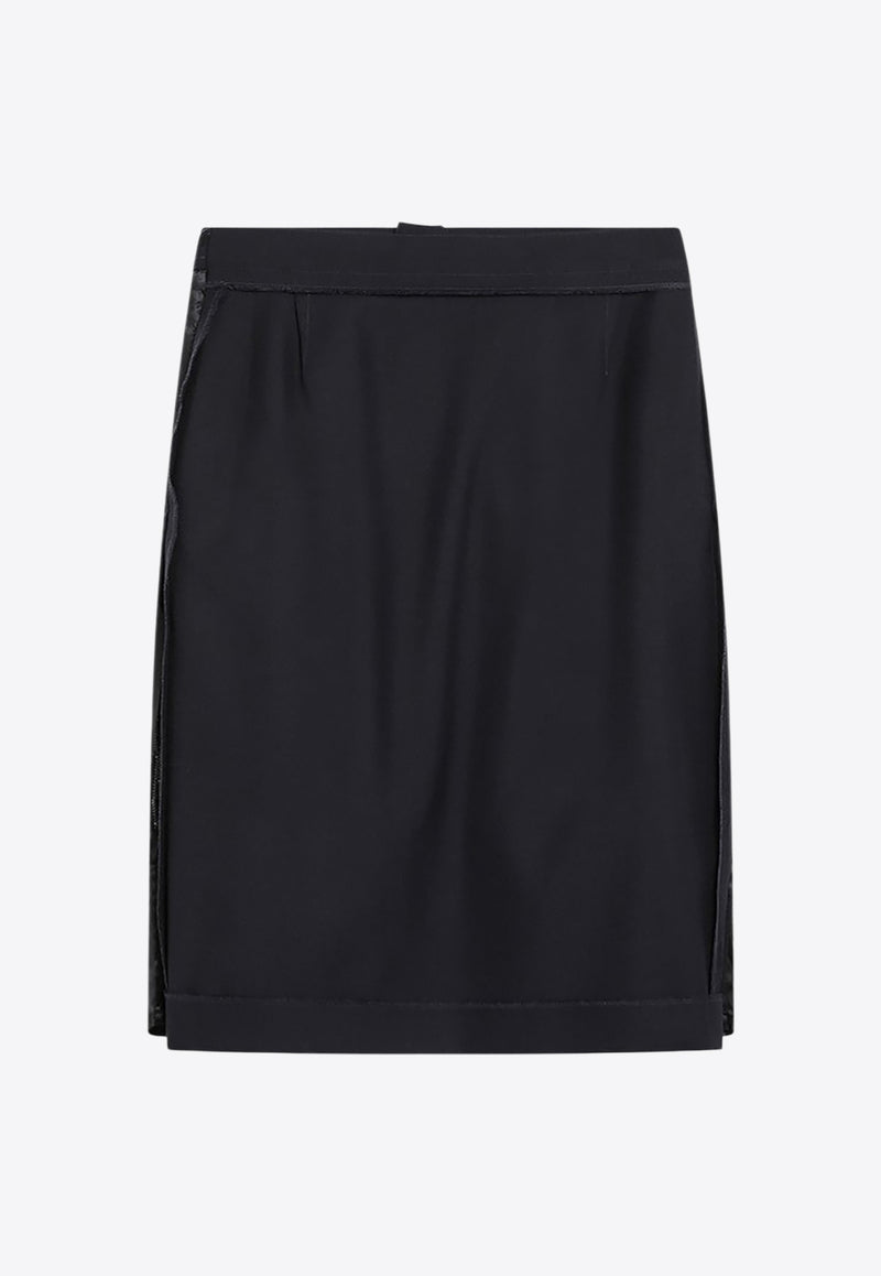 Maison Margiela Paneled Pencil Skirt Navy S51ME0045MTN107/R_MARGI-524