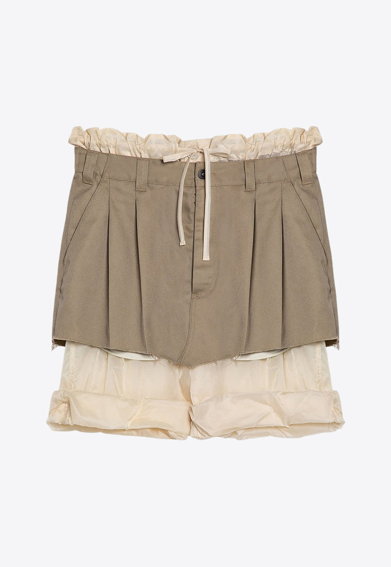 Maison Margiela Layered Effect Skort Beige S51MU0068MTN022/P_MARGI-114