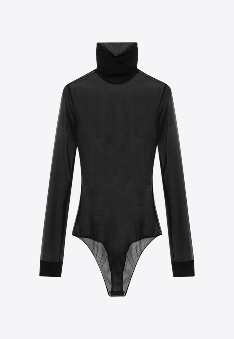 Maison Margiela Semi-Transparent Turtleneck Bodysuit Black S51NA0105M20088/Q_MARGI-900