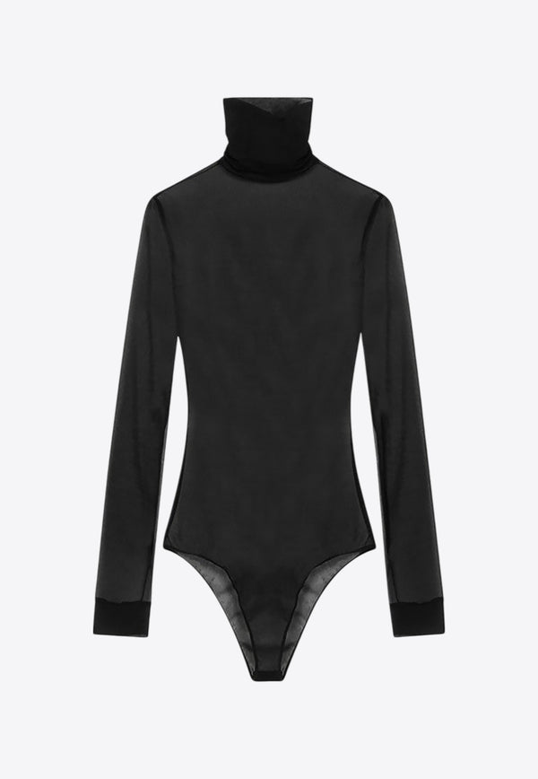 Maison Margiela Semi-Transparent Turtleneck Bodysuit Black S51NA0105M20088/Q_MARGI-900