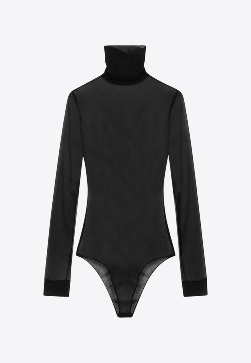 Maison Margiela Semi-Transparent Turtleneck Bodysuit Black S51NA0105M20088/Q_MARGI-900