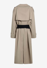 MM6 Maison Margiela Double-Breasted Trench Coat with Gloves Beige S52AH0084M35368/S_MM6-154