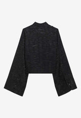 MM6 Maison Margiela Logo Jacquard Shirt Gray S52DT0044M35737/S_MM6-002J