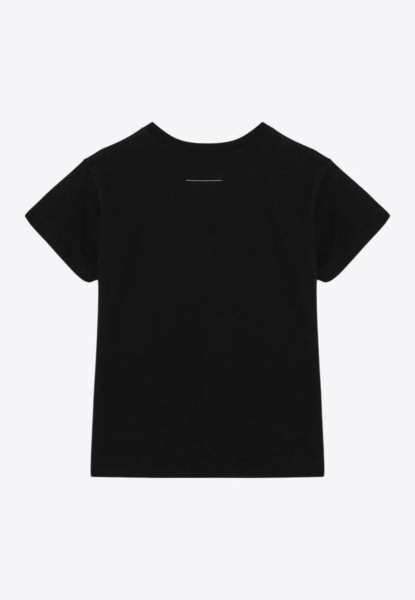 MM6 Maison Margiela Numeric Signature Patch T-shirt Black S52GC0327S24312/R_MM6-900