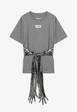 MM6 Maison Margiela Disco-Style Gloves T-shirt Gray S52GC0358M20170/S_MM6-856M