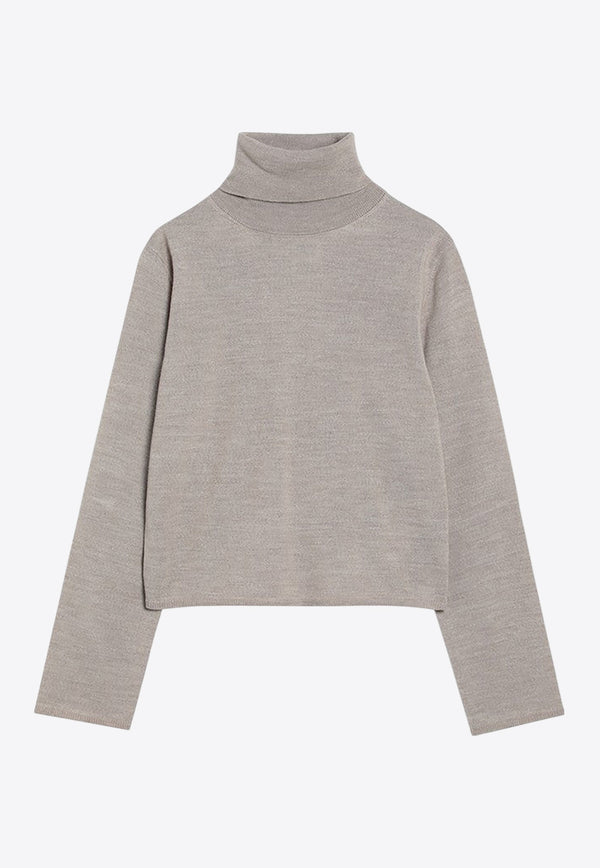 MM6 Maison Margiela Turtleneck Sweater with Elbow Patches Beige S52HA0296M13133/R_MM6-806M