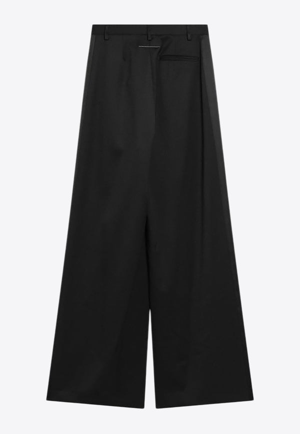 MM6 Maison Margiela Satin Palazzo Tailored Pants Black S52KA0541S47848_MM6-900