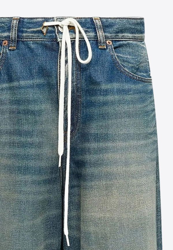 MM6 Maison Margiela Wide-Leg Drawstring Jeans Blue S52LA0262M30017/R_MM6-962