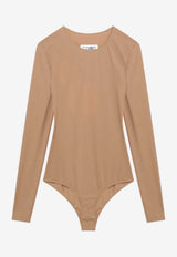 MM6 Maison Margiela Long-Sleeved Bodysuit Top Beige S52NA0075S20518/S_MM6-131