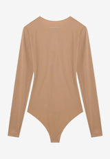 MM6 Maison Margiela Long-Sleeved Bodysuit Top Beige S52NA0075S20518/S_MM6-131