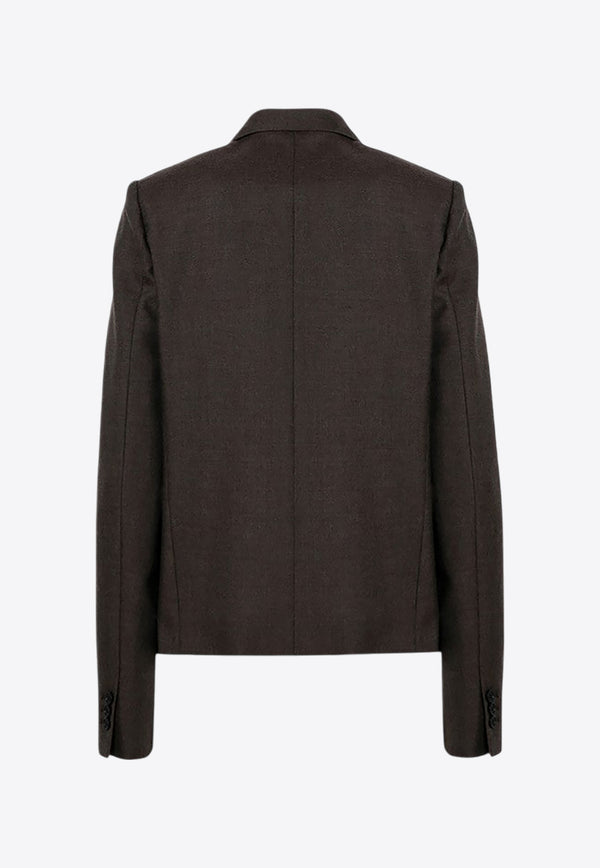 Loewe Wool Double-Breasted Jacket Green S540Y03XAOWO/P_LOEW-6675