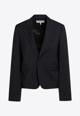 Loewe Single-Breasted Wool Blazer Blue S540Y03XAZWO/Q_LOEW-5190