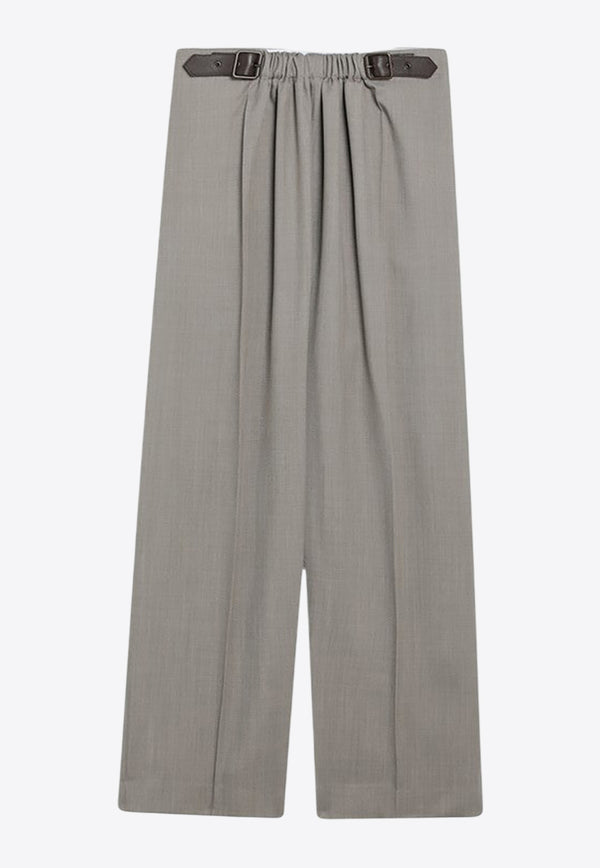 Loewe Mélange Wool Pants with Belt S540Y04XM8WO/R_LOEW-8586