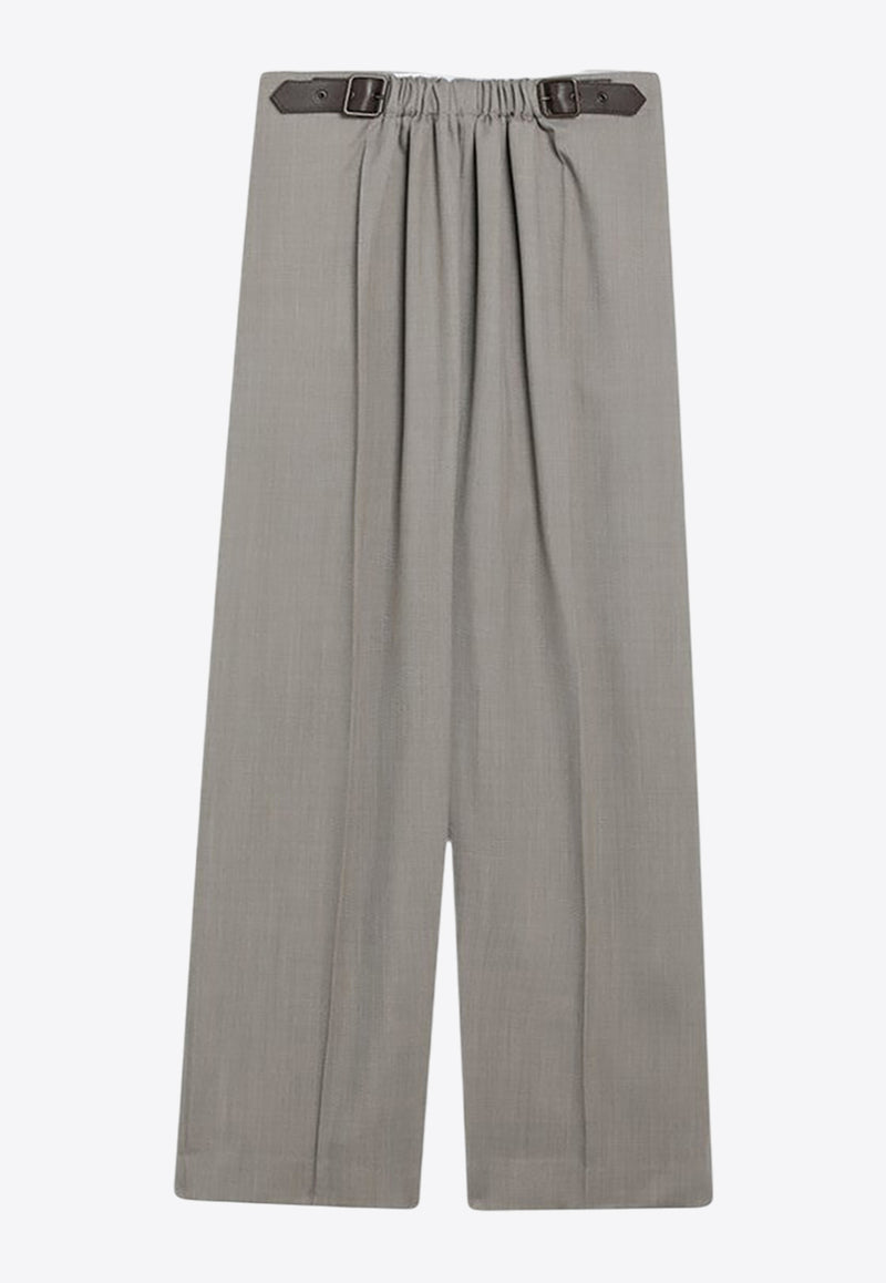 Loewe Mélange Wool Pants with Belt S540Y04XM8WO/R_LOEW-8586
