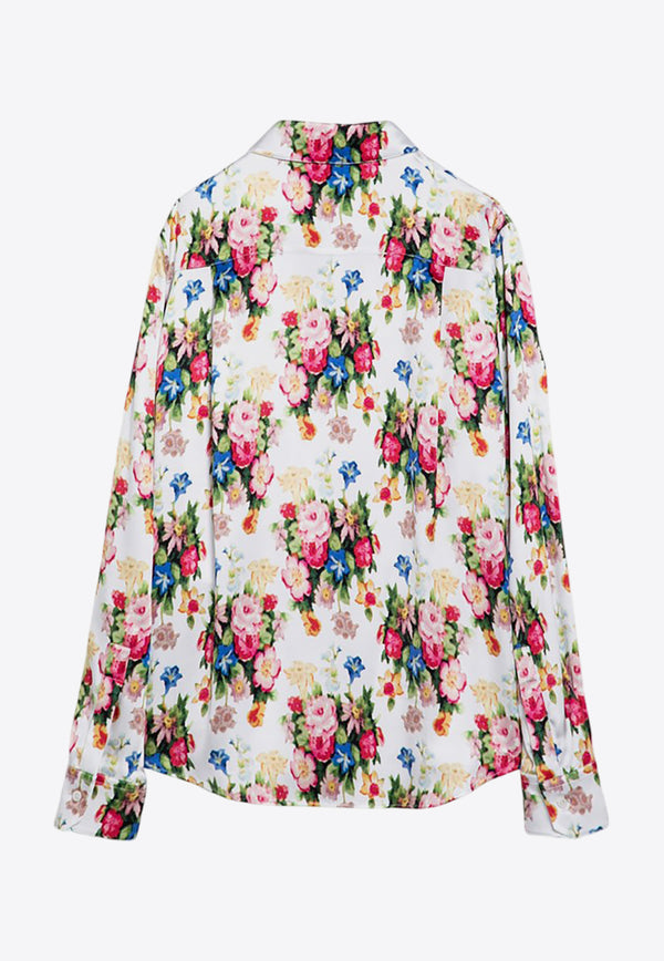 Loewe Floral Print Silk Shirt Multicolor S540Y05XAVSI/P_LOEW-9616