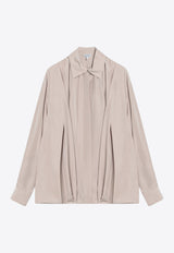 Loewe Draped Long-Sleeved Silk Shirt  S540Y05XC7SI/R_LOEW-7200