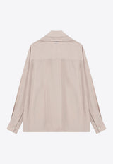 Loewe Draped Long-Sleeved Silk Shirt  S540Y05XC7SI/R_LOEW-7200