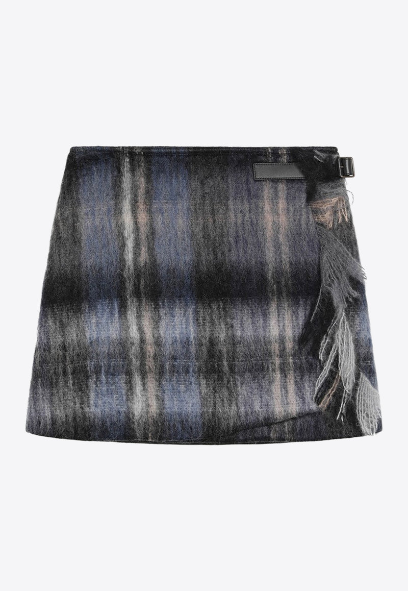 Loewe Mohair Wool Mini Checked Skirt Multicolor S540Y08XC0WO/R_LOEW-4985