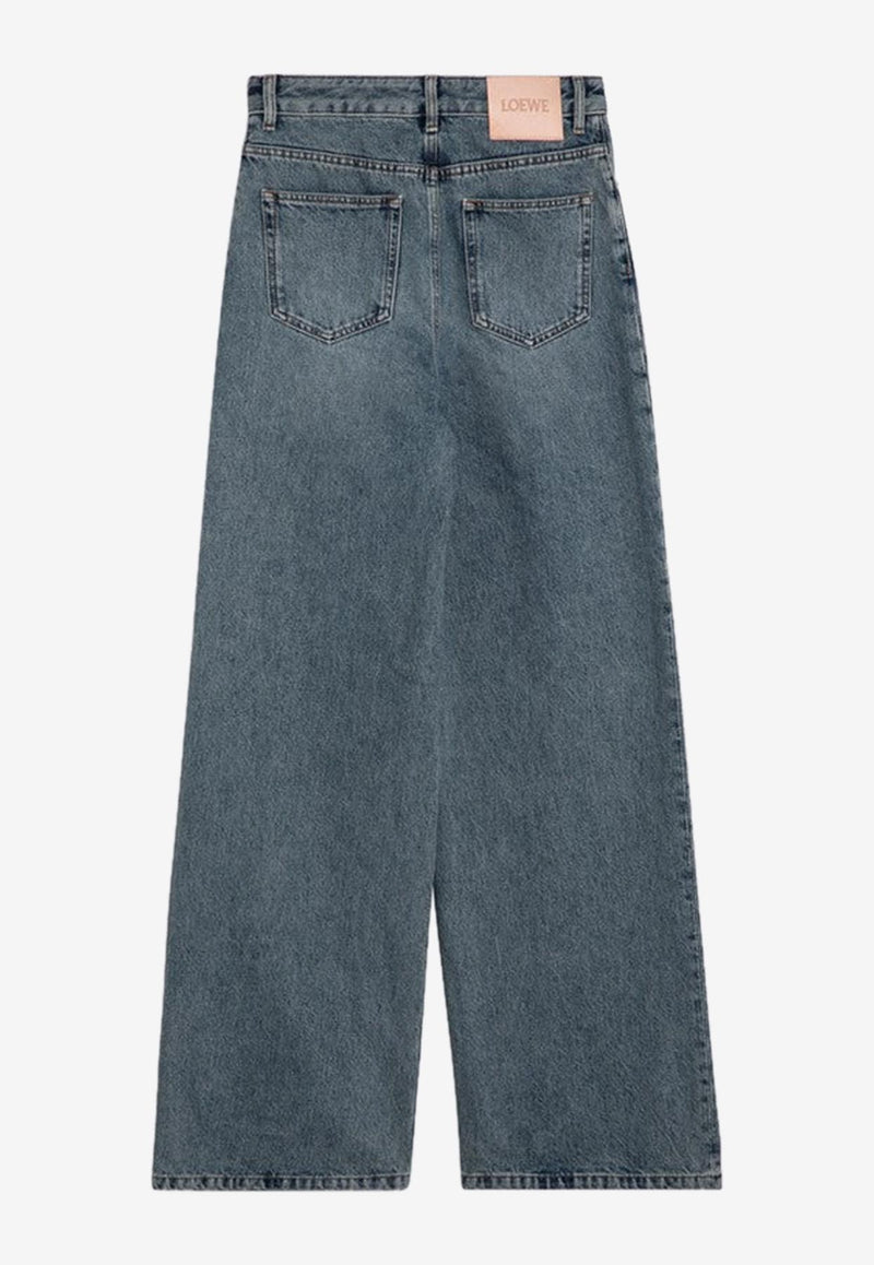 Loewe Washed Wide-Leg Denim Pants Blue S540Y11X65DE/P_LOEW-8438