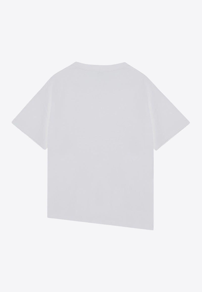 Loewe Asymmetrical Crewneck T-shirt  White S540Y22X59CO/P_LOEW-2100