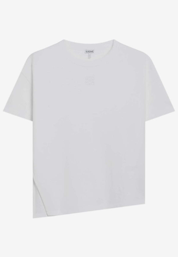 Loewe Asymmetric Anagram T-shirt White S540Y22X59CO/S_LOEW-2100