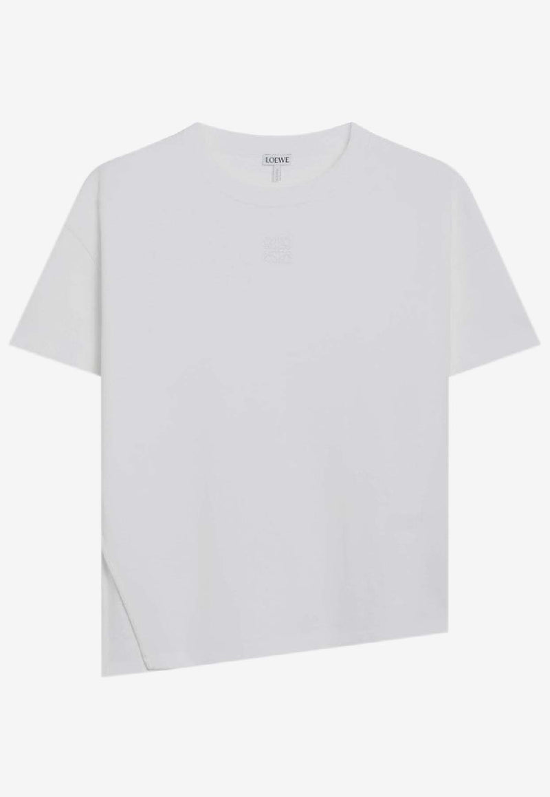 Loewe Asymmetric Anagram T-shirt White S540Y22X59CO/S_LOEW-2100