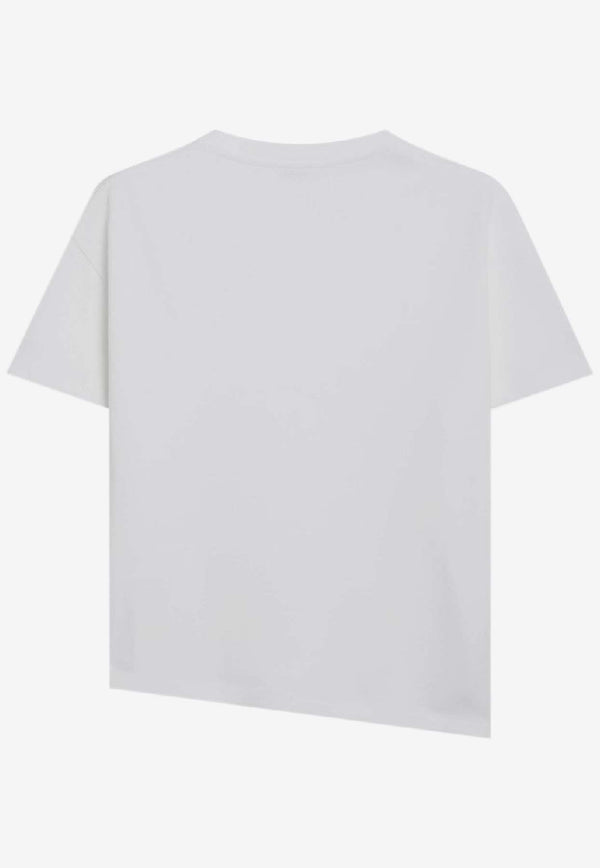 Loewe Asymmetric Anagram T-shirt White S540Y22X59CO/S_LOEW-2100