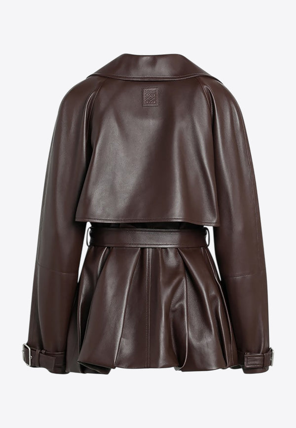 Loewe Leather Short Coat with Belt S540Y34L59LE/R_LOEW-3100