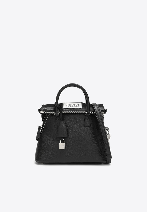 Maison Margiela Mini 5AC Leather Top Handle Bag Black S56WG0082P4455/O_MARGI-T8013