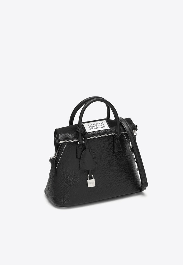 Maison Margiela Mini 5AC Leather Top Handle Bag Black S56WG0082P4455/O_MARGI-T8013