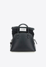 Maison Margiela Mini 5AC Classique Top Handle Bag in Grained Leather Black S56WG0082_P4455_T8013