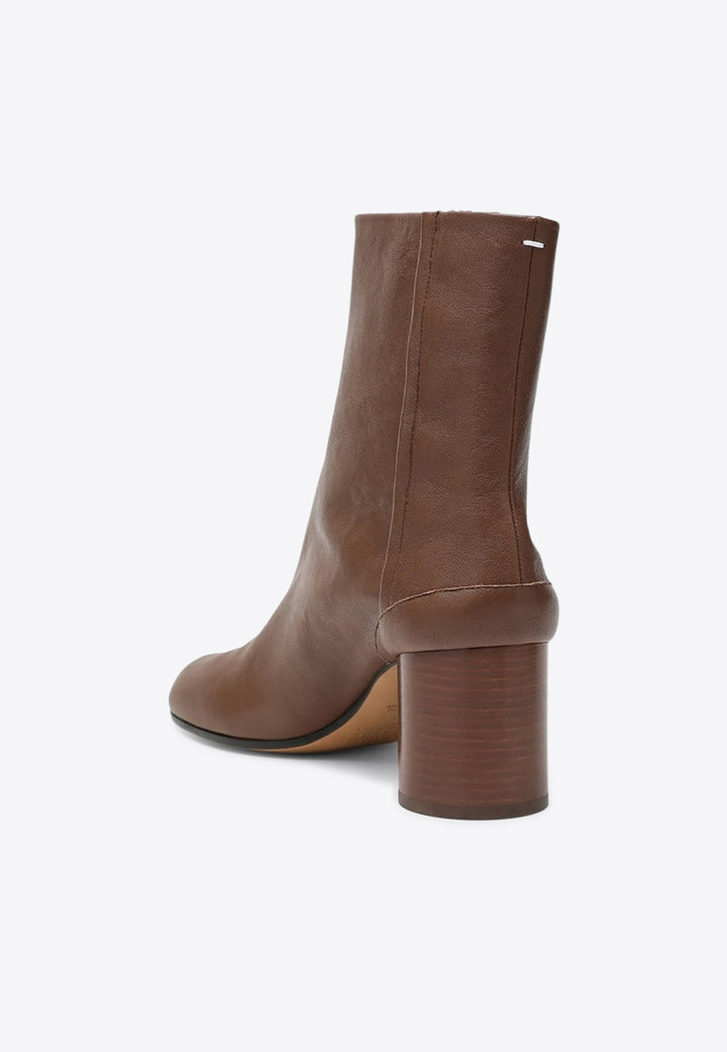 Maison Margiela Tabi 60 Nappa Leather Ankle Boots  Brown S58WU0246P3753/R_MARGI-T2621