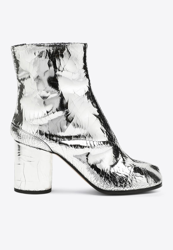 Maison Margiela Tabi 80 Mirrored Leather Ankle Boots Silver S58WU0260P5016/Q_MARGI-T9002
