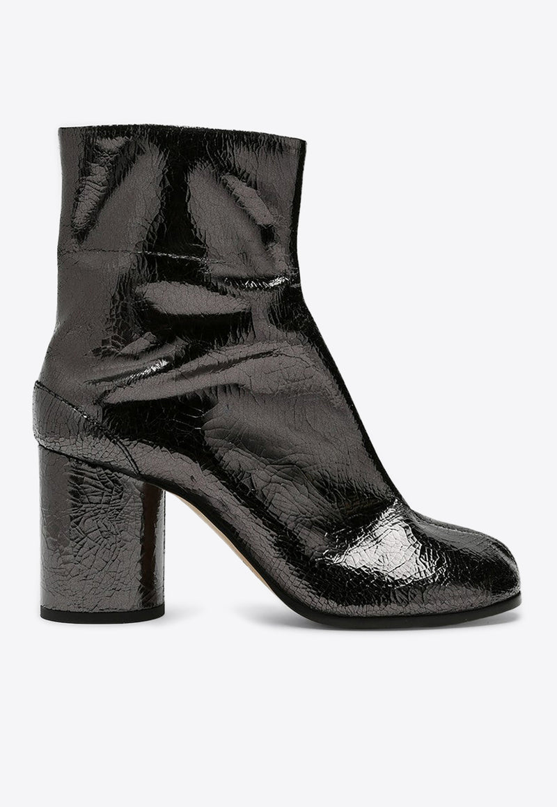 Maison Margiela Tabi 80 Metallic Leather Ankle Boots Gray S58WU0260P5016/P_MARGI-T8001