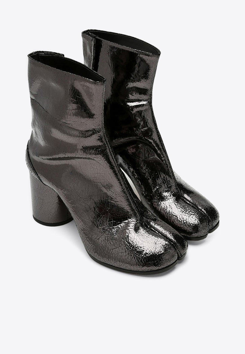 Maison Margiela Tabi 80 Metallic Leather Ankle Boots Gray S58WU0260P5016/P_MARGI-T8001