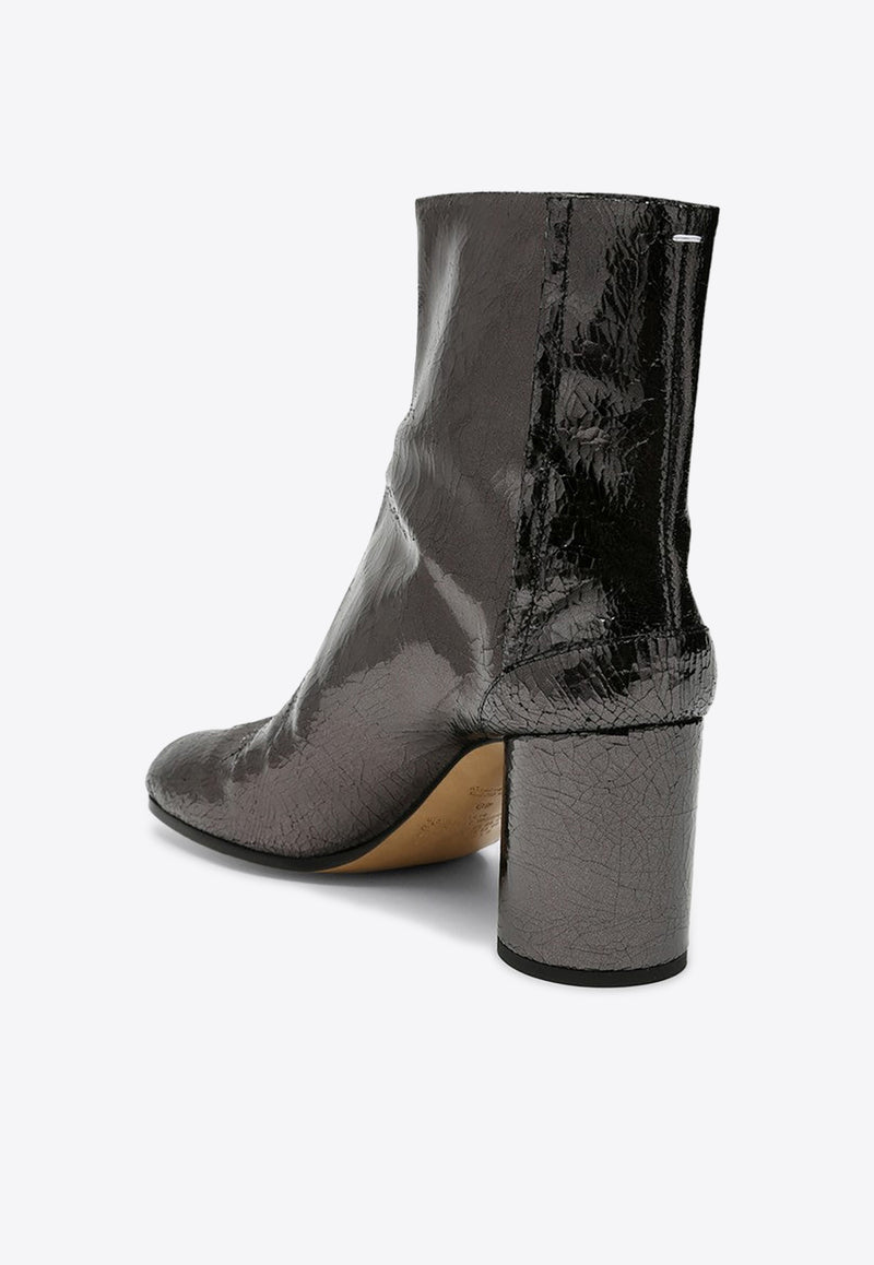 Maison Margiela Tabi 80 Metallic Leather Ankle Boots Gray S58WU0260P5016/P_MARGI-T8001