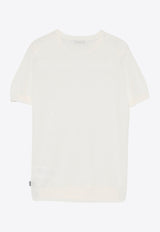 MSGM Kids Boys Logo Tag Crewneck T-shirt White S5MSJBJP001_CREAM