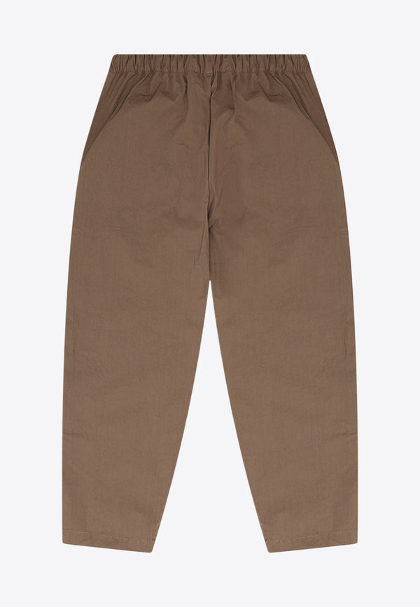 MSGM Kids Boys Drawstring Chino Pants Brown S5MSJBPA016_BROWN