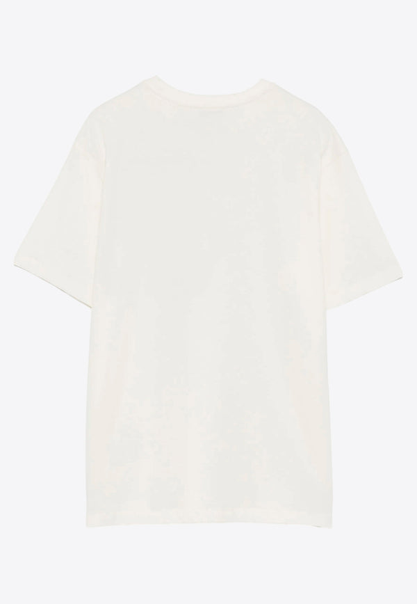 MSGM Kids Boys Spray Paint Logo T-shirt White S5MSJBTH035_CREAM