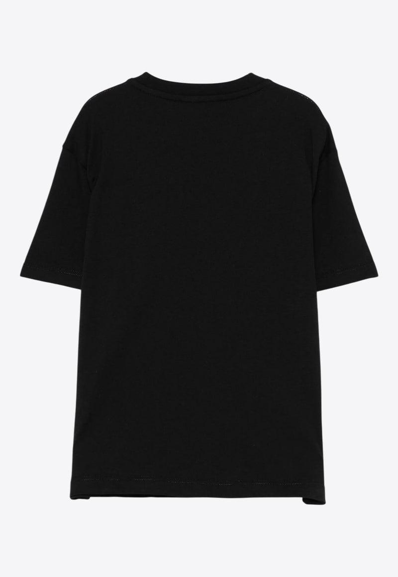 MSGM Kids Boys Logo Print T-shirt Black S5MSJBTH036_BLACK