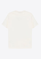 MSGM Kids Boys Slogan Print T-shirt White S5MSJBTH045_CREAM