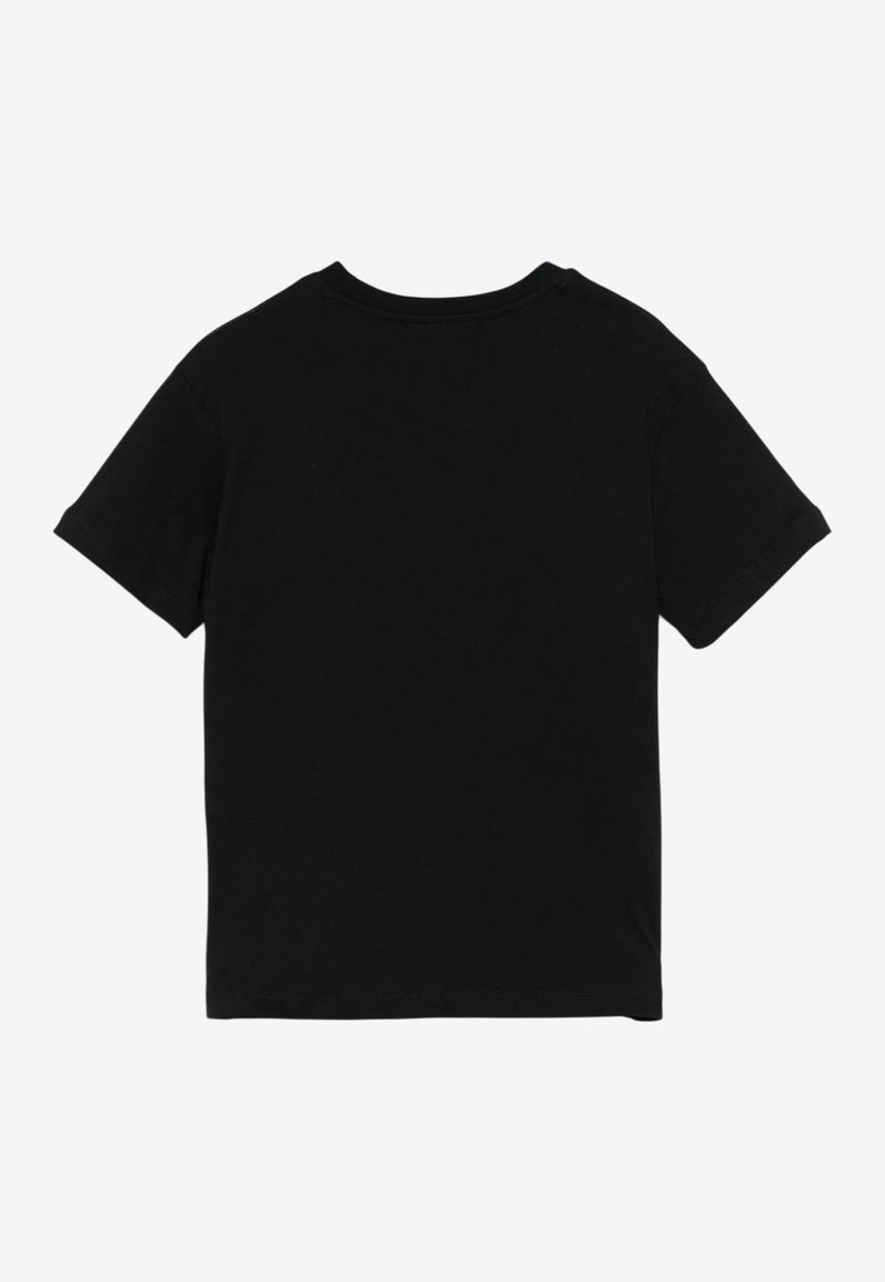 MSGM Kids Boys Printed Logo T-shirt Black S5MSJBTH293_BLACK