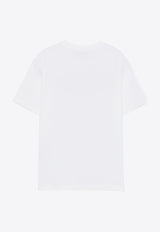 MSGM Kids Boys Sketch Logo Print T-shirt White S5MSJBTH295_WHITE